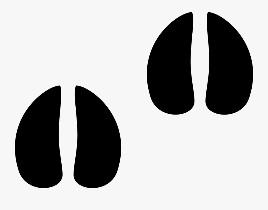 White-tailed Deer Footprint Clip Art - La Huella De Una Vaca, Transparent Clipart