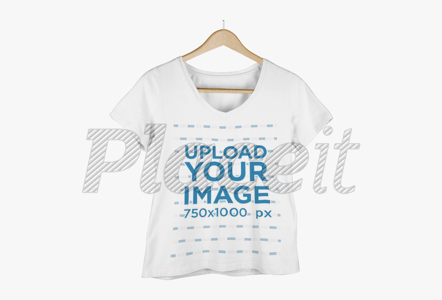 Clip Art Free T Shirt Mockups - Mockup Woman V Neck T Shirt, Transparent Clipart