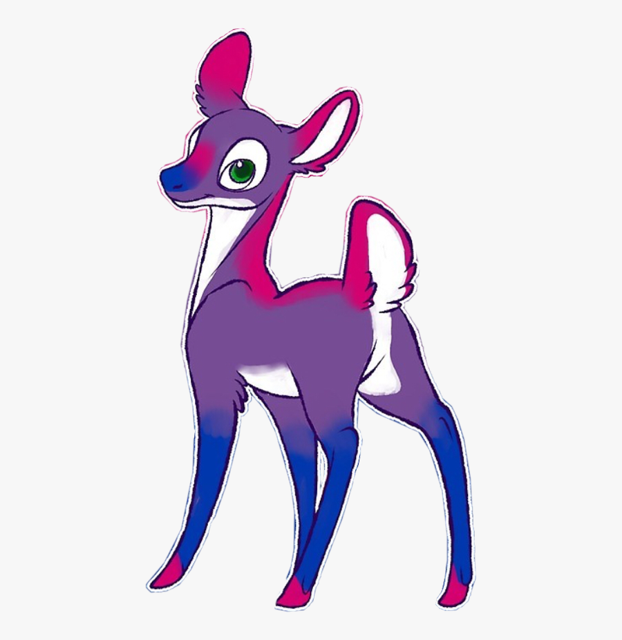 Pansexual Pride Deer, Transparent Clipart