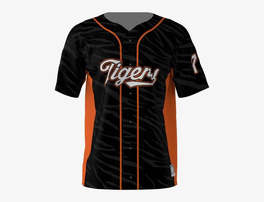 Tigers Black Baseball Jersey Sublimation Kings - Baseball Uniform, Transparent Clipart