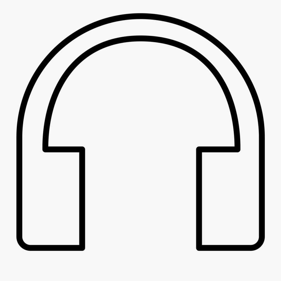 Headphones Icon Line Free Picture - Icono Auriculares Blancos Png, Transparent Clipart