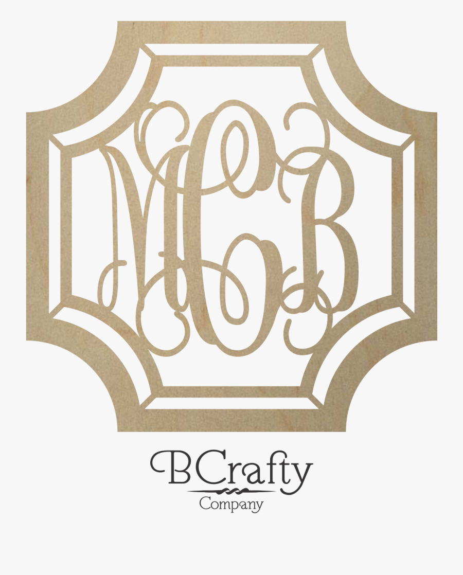 Wooden Monogram Letters - Monogram, Transparent Clipart