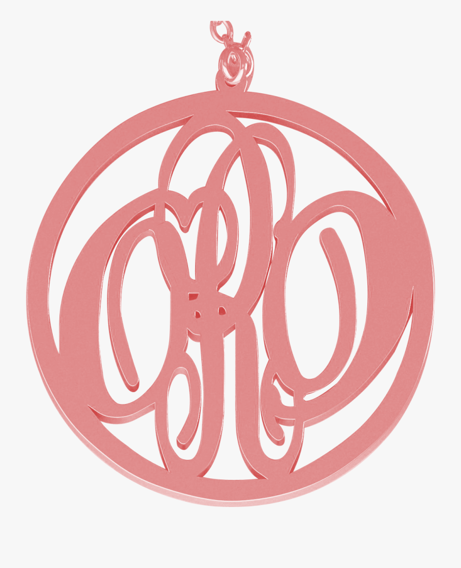 Circle Encased Personalized Monogram Name 1509542786dxq - Circle, Transparent Clipart