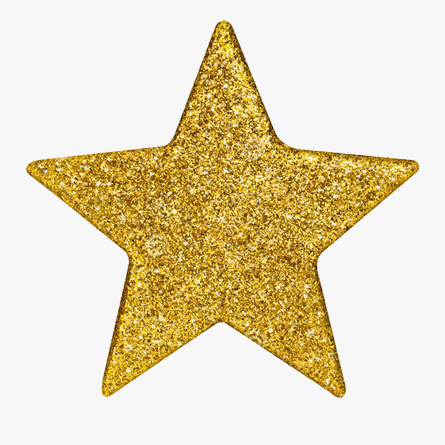 Christmas Star Of Bethlehem Clip Art - Gold Glitter Star Png, Transparent Clipart