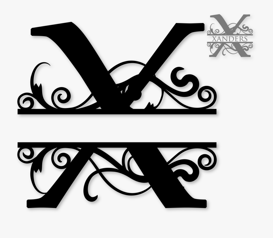 Split Letter Monogram T, Transparent Clipart