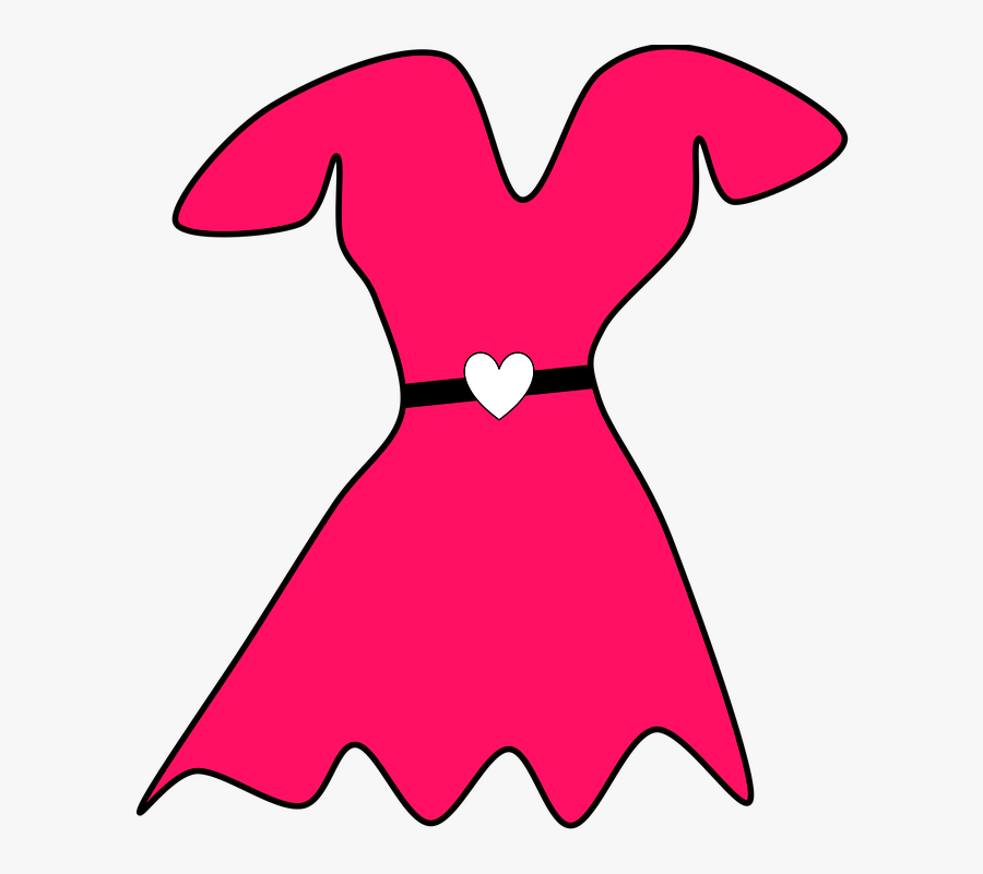 Dress, Girl, Pink, Party, Clothes, Skirt - Girl Clothes Cartoon Png , Free ...