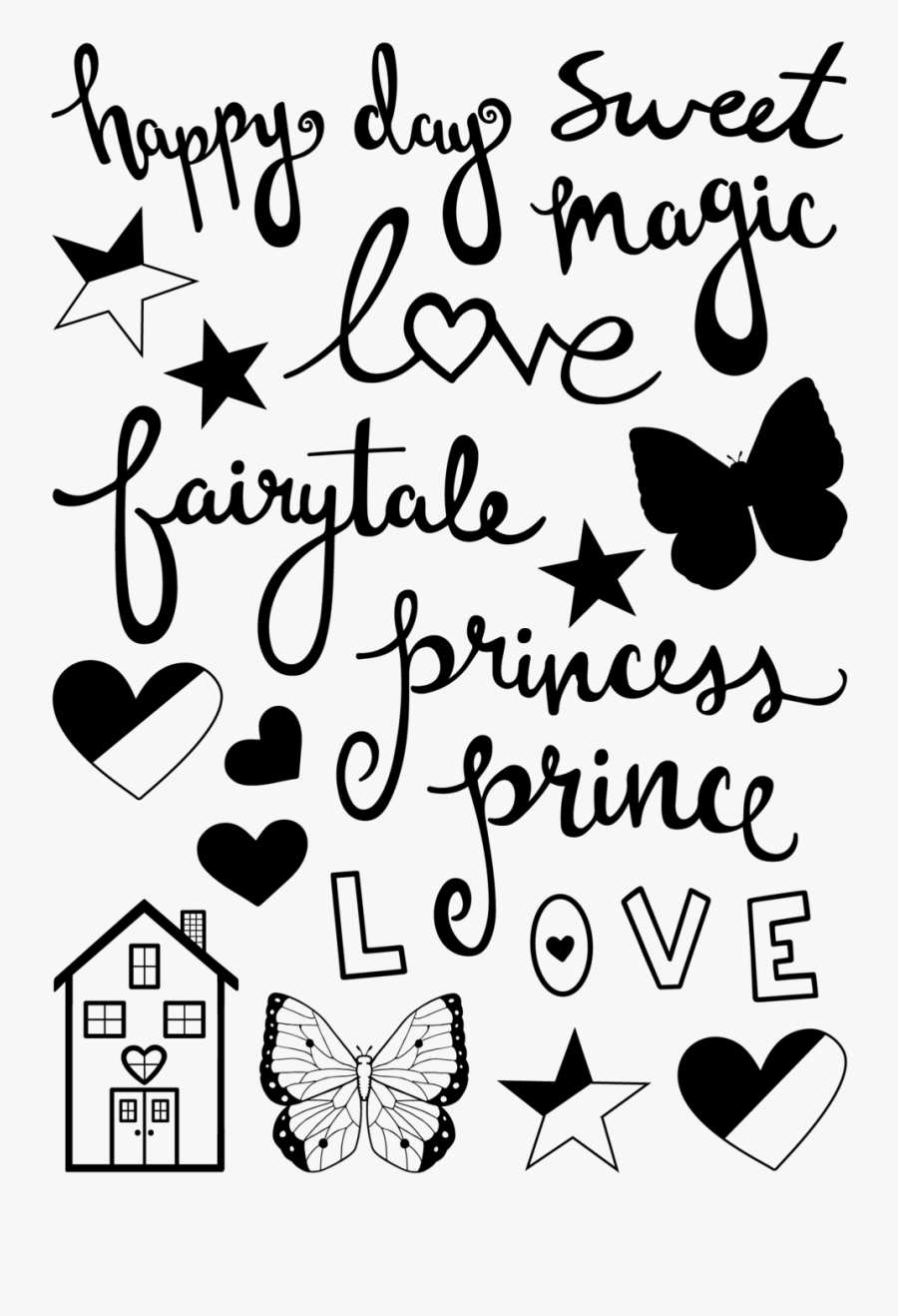 Happy Day Digital Collection, Transparent Clipart