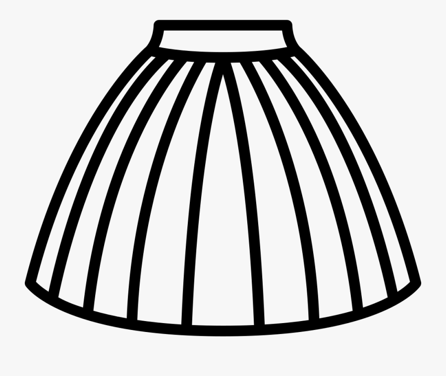 Tulle Skirt - Skirts Clipart Black And White, Transparent Clipart