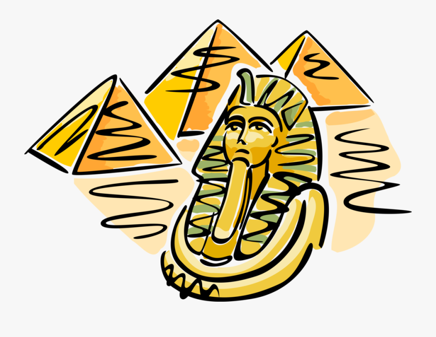 Vector Illustration Of Great Pyramids At Giza With - Vector Giza Pyramid Logo, Transparent Clipart