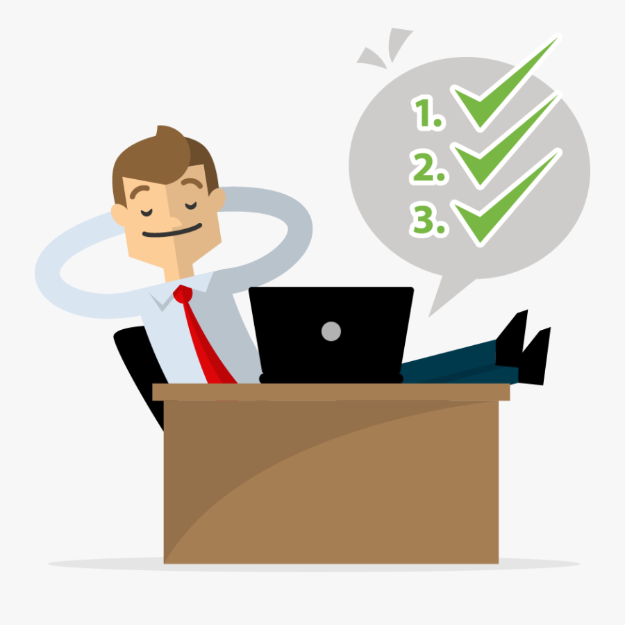 Relaxed Guy Icon - Businessperson, Transparent Clipart