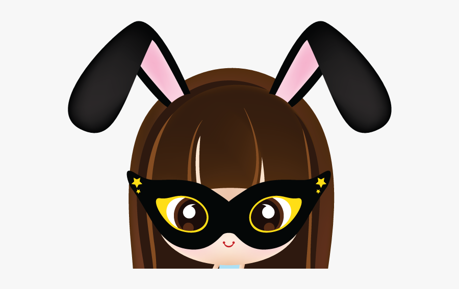 Dark Gothic Easter Bunny Girl Avatar, Transparent Clipart