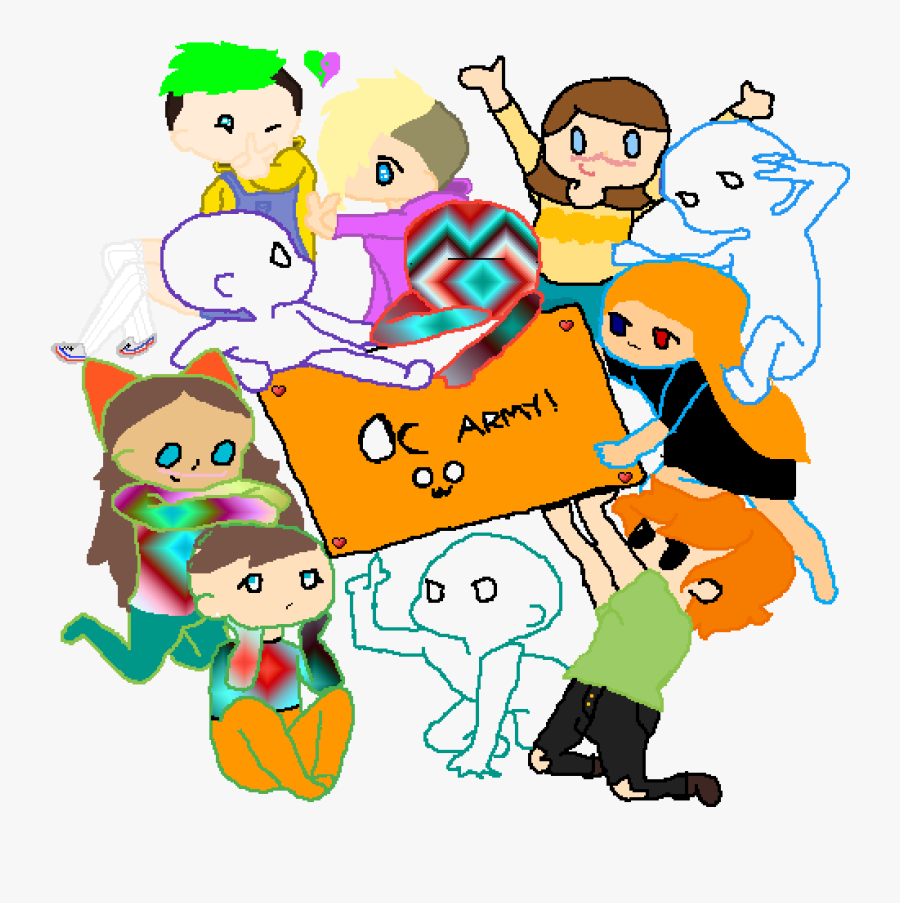 The One With Red And Blue Eyes Is Me And Plz Add Your - Cartoon, Transparent Clipart