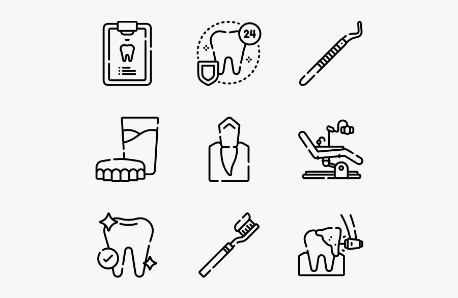 Vector Toothbrush Black And White - Medieval Icons, Transparent Clipart