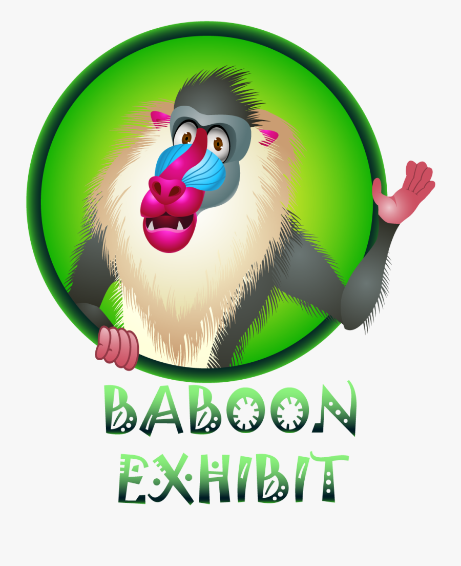 Baboon Cartoon Green, Transparent Clipart