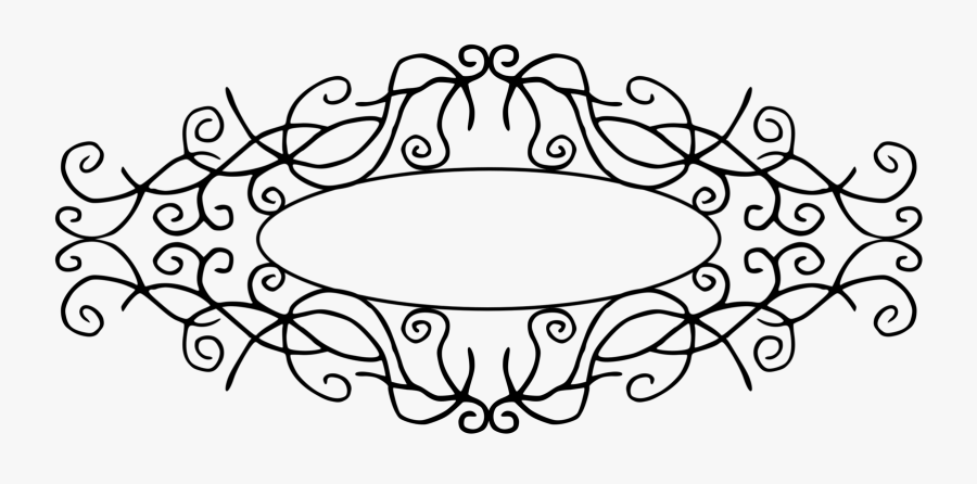 Line Art,plant,flower - Transparent Frame For Title, Transparent Clipart