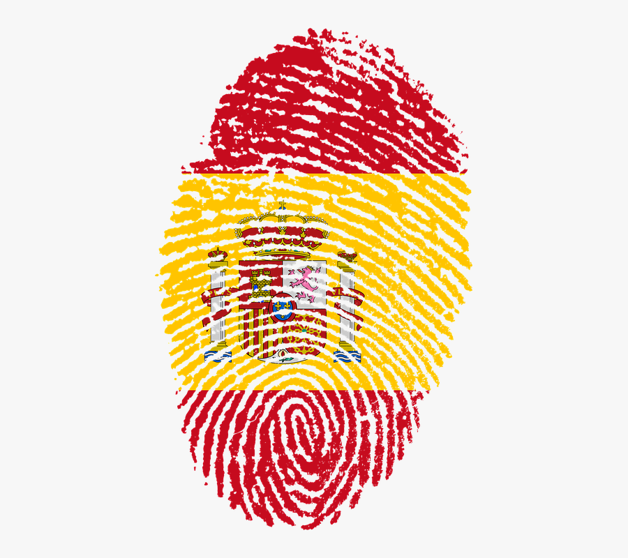 Transparent Spanish Flag Clipart - Spain Flag Fingerprint, Transparent Clipart