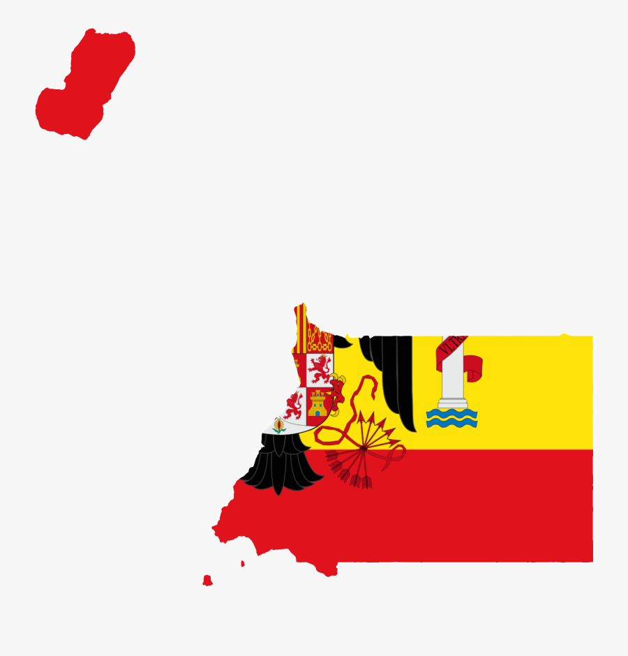 Flag Map Of Spanish Guinea - Equatorial Guinea Capital On Map, Transparent Clipart