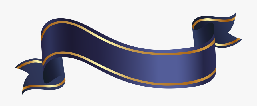 Ribbon Clip Art - Transparent Background Blue Banner Png, Transparent Clipart