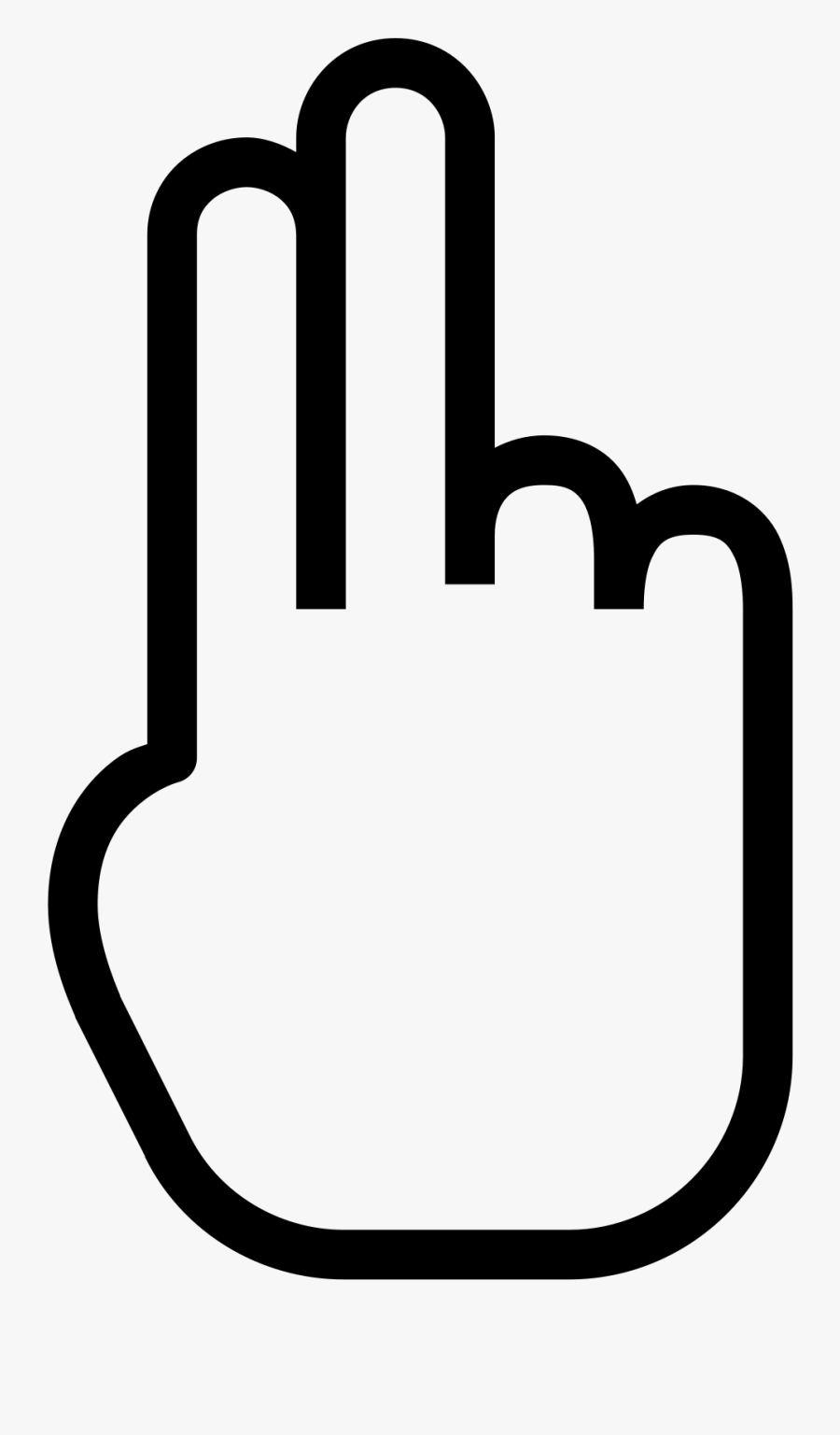 One Vector Pointer Finger - White Finger Icon Png, Transparent Clipart