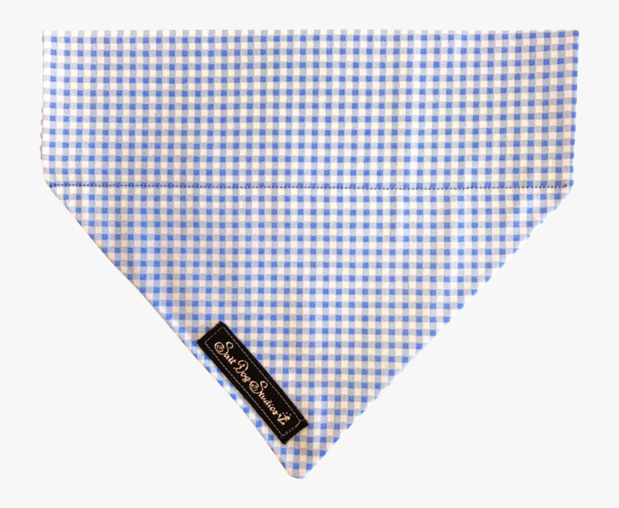 Salt Dog Studios Baby Blue Gingham Bandana - Supreme Checkered T Shirt, Transparent Clipart