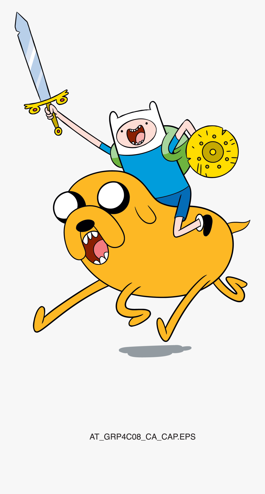 Adventure Time Finn Riding Jake, Transparent Clipart