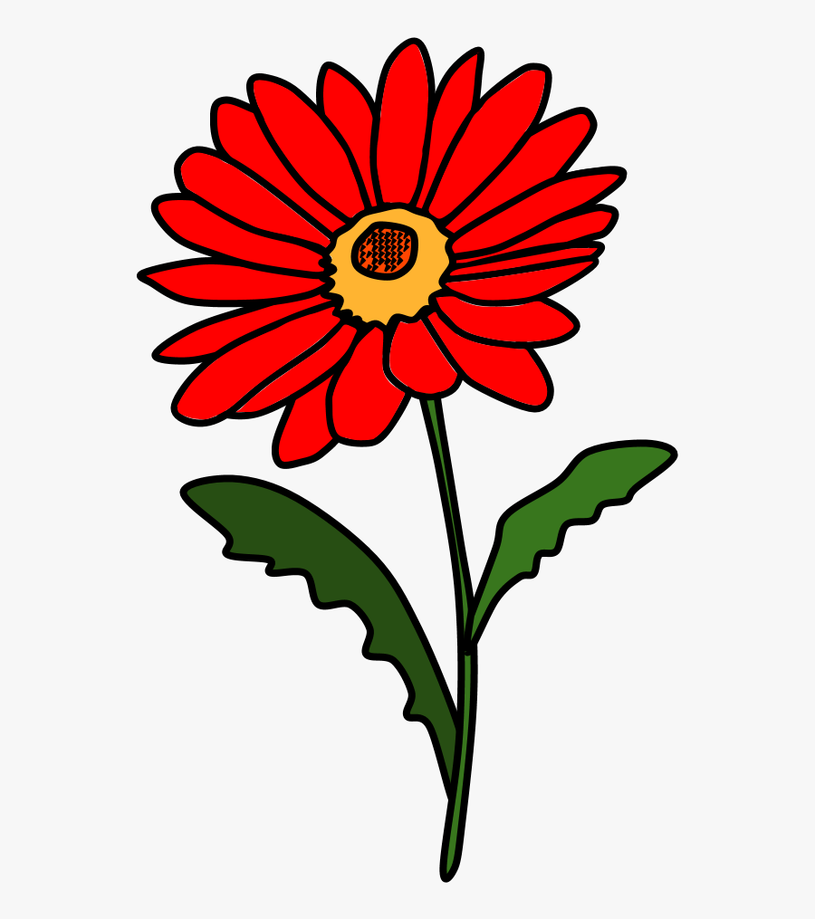 Daisy, Petals, Red - Red Daisy Clip Art, Transparent Clipart