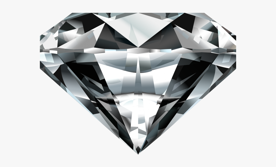 Black Diamond Cliparts - Diamond On Black Background, Transparent Clipart