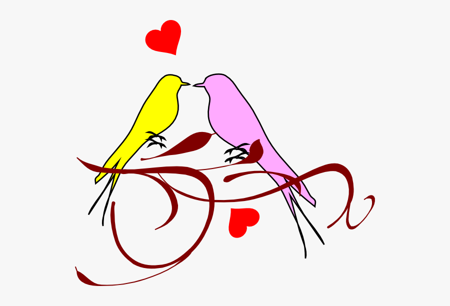Transparent Regenbogen Clipart - Love Birds Transparent, Transparent Clipart