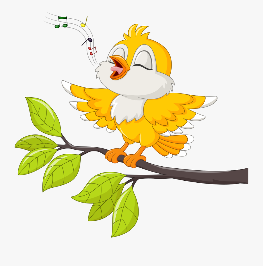 Bird Singing Stock Illustration Illustration - Cute Singing Bird Clipart, Transparent Clipart