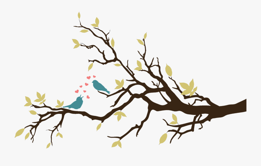 Bird On Tree Branch Drawing Trees With Birds Silhouette Free Transparent Clipart Clipartkey