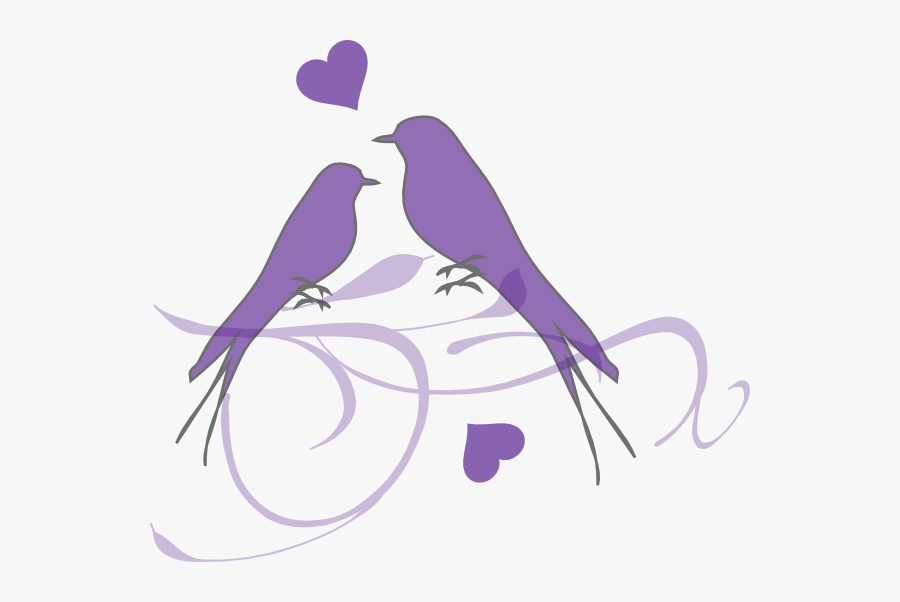 Birds On A Branch Svg Clip Arts - Wedding Clipart Love Bird, Transparent Clipart