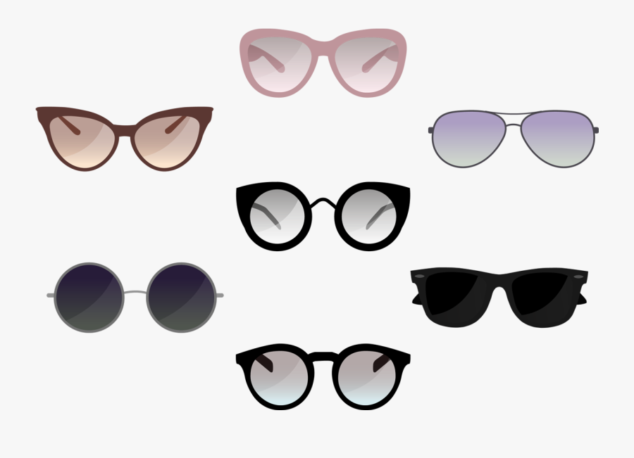 1980s Style Vector Sunglasses Retro Free Transparent - Sunglasses Vector Free Download, Transparent Clipart