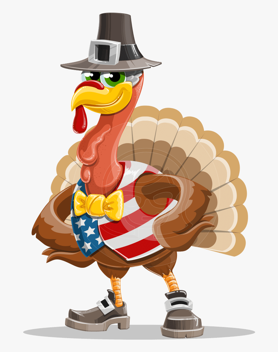Cartoon Turkeys With Hat, Transparent Clipart