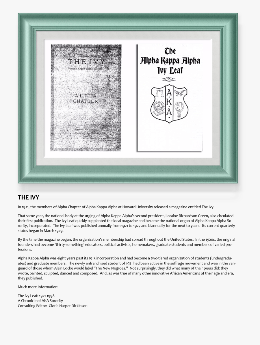 Alpha Kappa Alpha First Ivy Day, Transparent Clipart