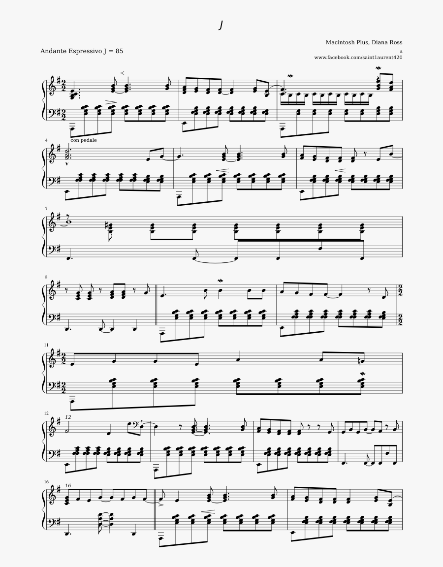 Clip Art Floral Shoppe - Macintosh Plus Piano Notes, Transparent Clipart