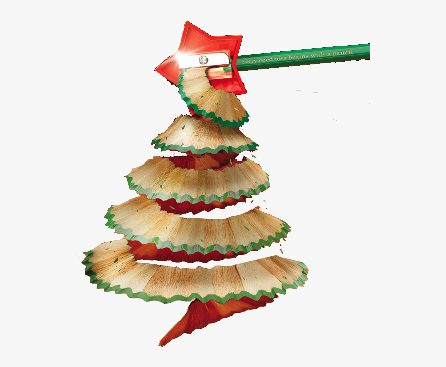 Pencil Creativity Tree Creative Shavings Christmas - Christmas, Transparent Clipart