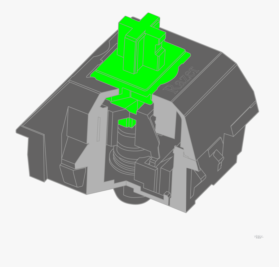 Button Keyboard Chroma Answers V2 Computer Clipart - Mechanical Keyboard Orange Switch, Transparent Clipart