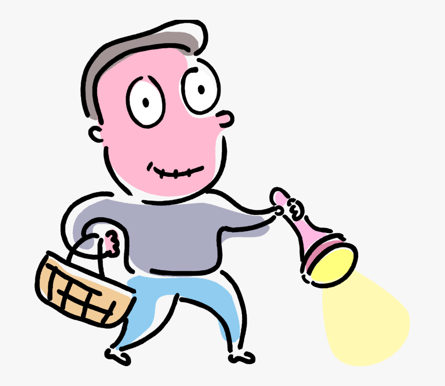 Searching For Answers With Flashlight Image Illustration, Transparent Clipart