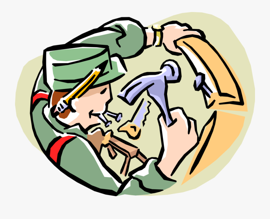 Carpenter Vector Hammer Nail, Transparent Clipart