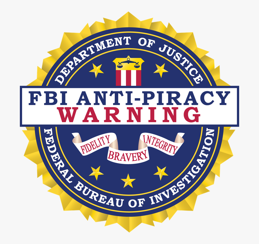 Fbi Anti Piracy Warning Png - Fbi Seal, Transparent Clipart