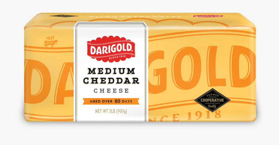 Medium Cheddar Cheese - Darigold Milk, Transparent Clipart