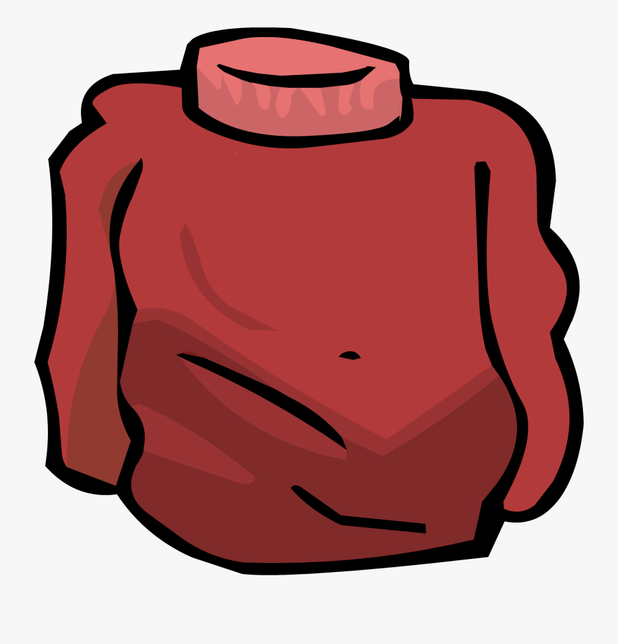 Red Club Penguin Rewritten - Club Penguin Red Turtleneck, Transparent Clipart