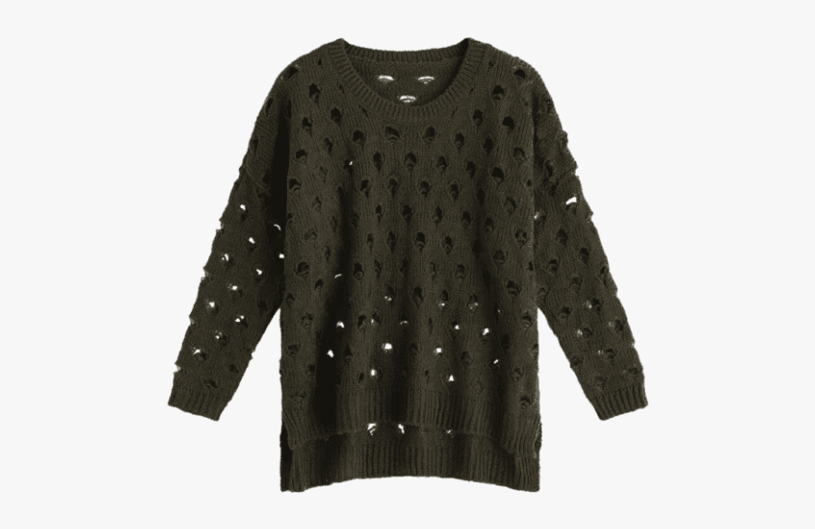 Clip Art Low Cut Sweater - Sweater, Transparent Clipart