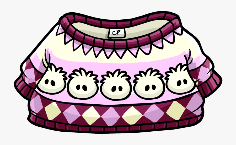 White Puffle Pullover - Puffle Pullover Club Penguin, Transparent Clipart