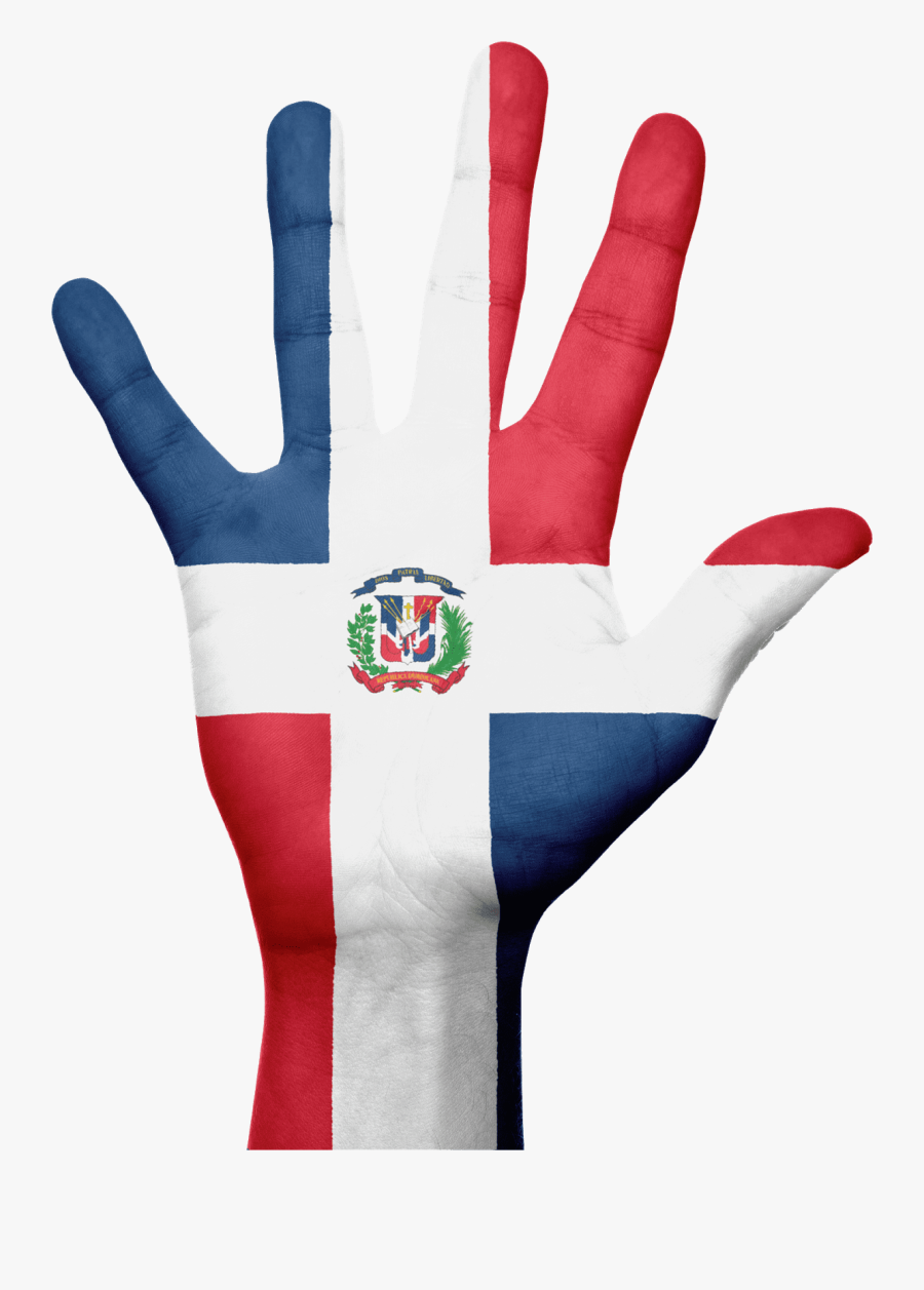 Bandera De Republica Dominicana Mano, Transparent Clipart