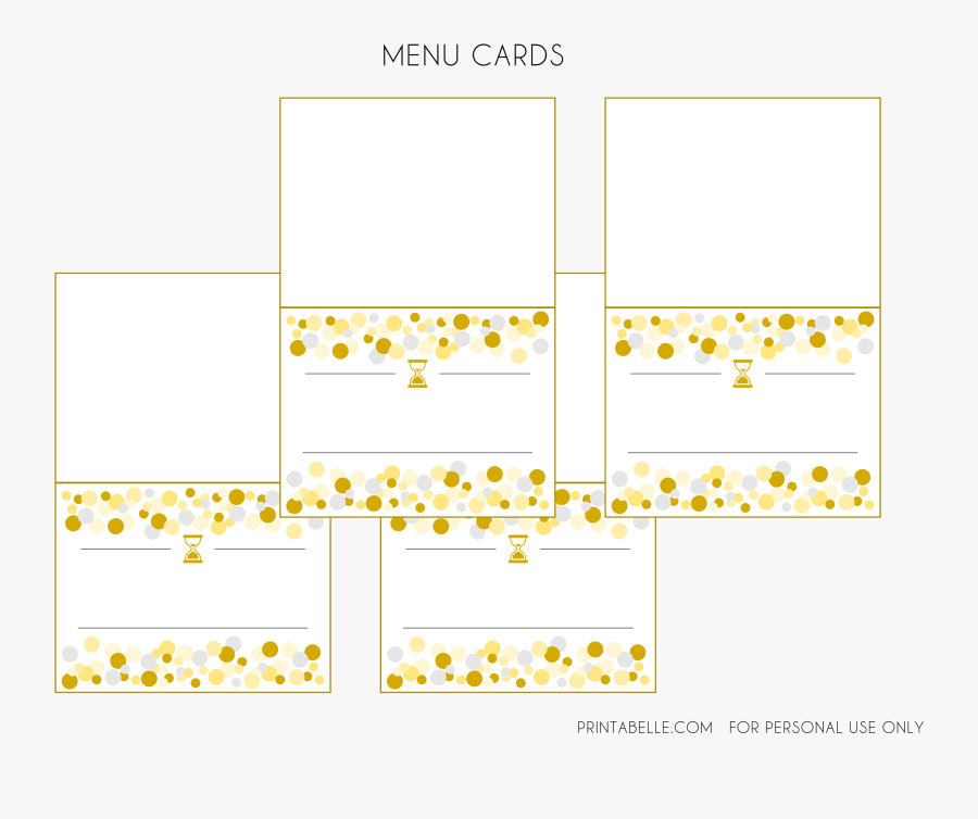 New Years Eve Menu Card, Transparent Clipart