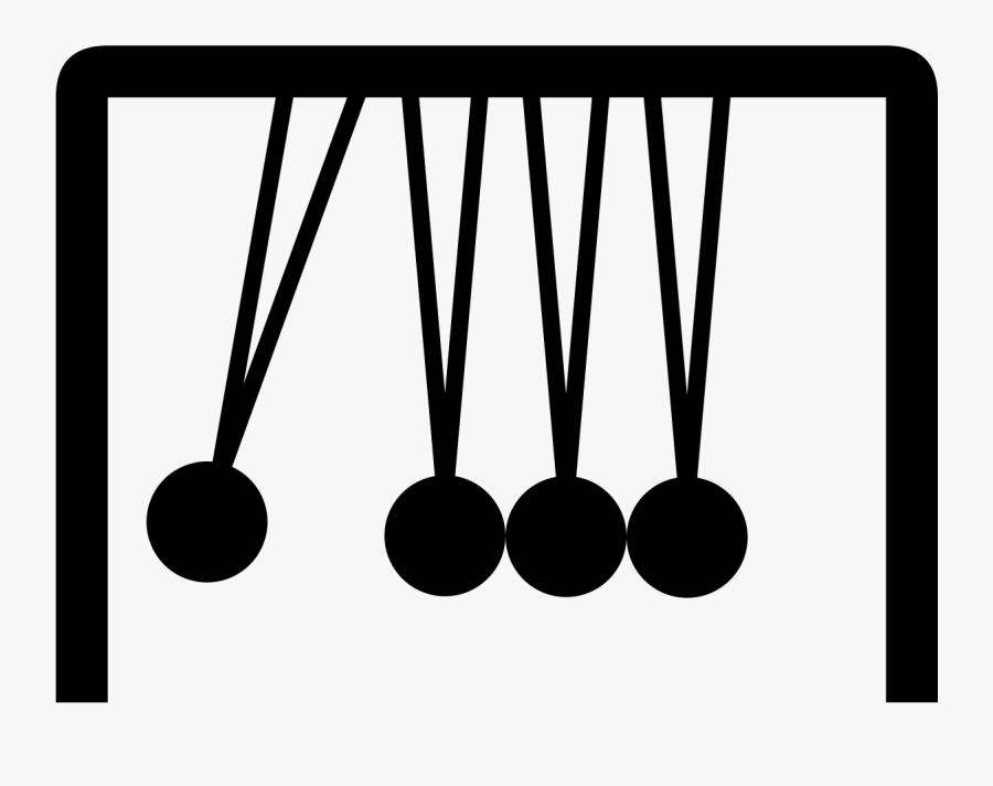 There Is A Significant Amount Of Momentum When It Comes - Newtons Cradle Black And White, Transparent Clipart