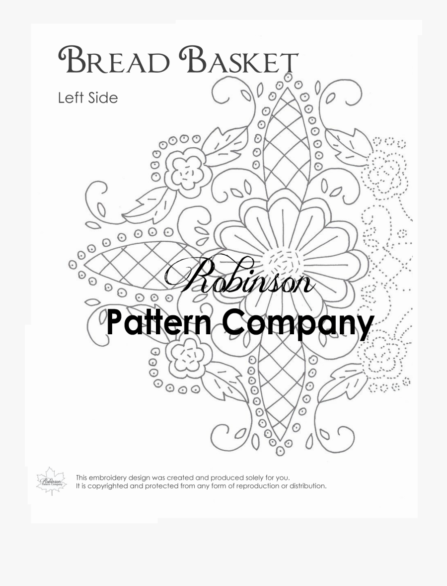 Bread Basket Hand Embroidery Pattern Robinson Pattern - Best Things In Life Aren, Transparent Clipart