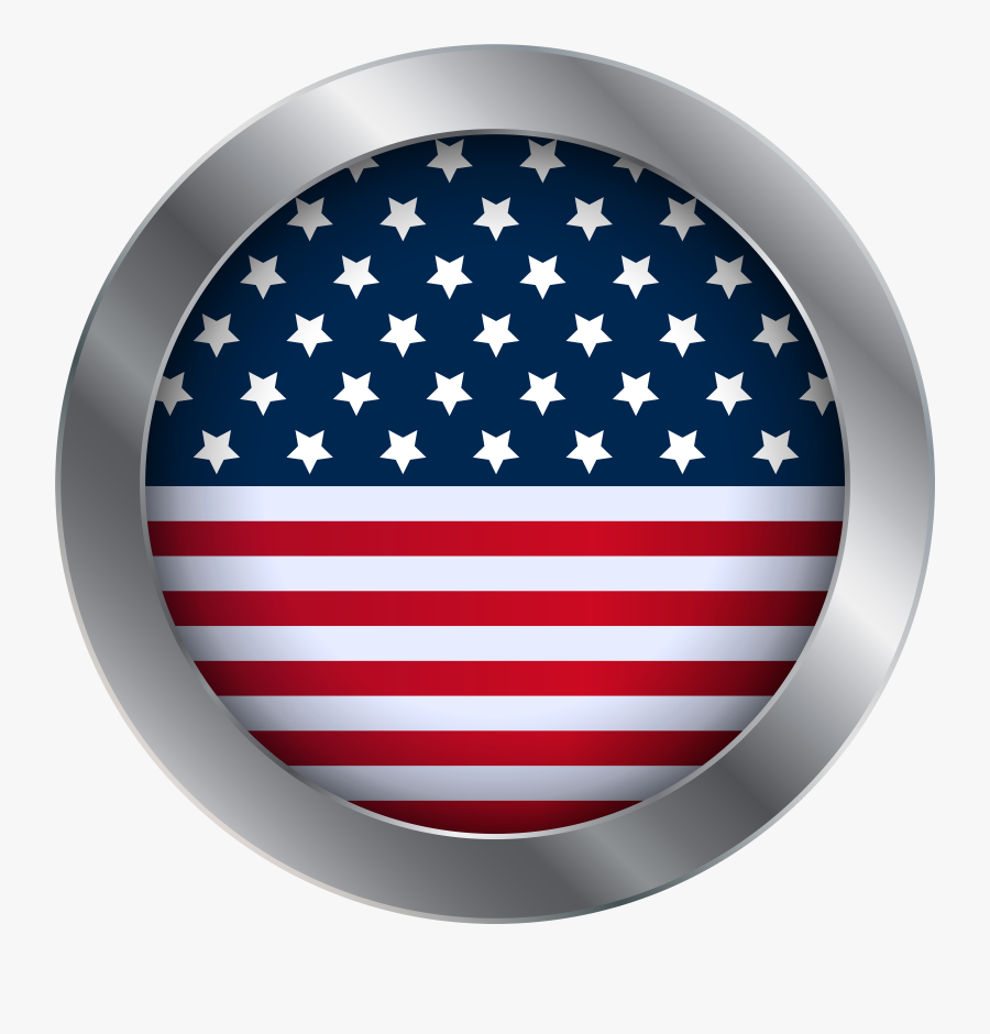 America Pinart Flag Clip - قصاصات علم أمريكا دائرة, Transparent Clipart