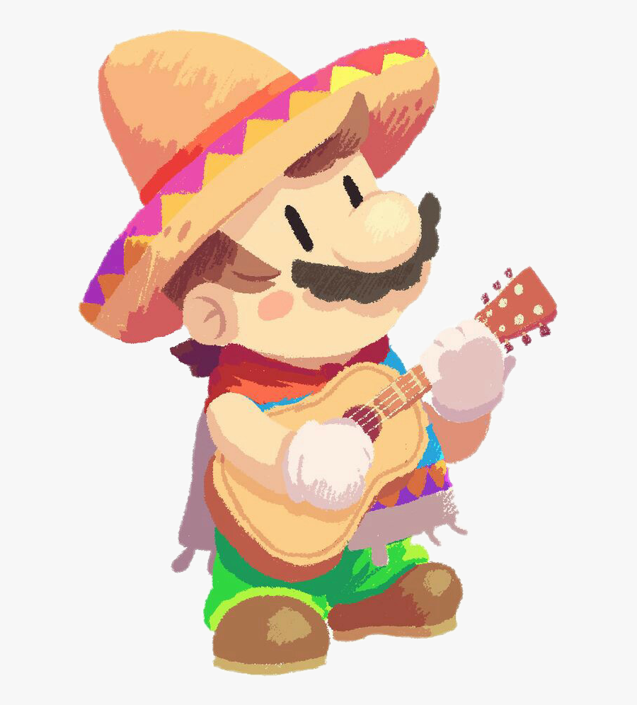 #mariobros #charro # Mario #smash #guitar #mexican - Mexican Characters In Game, Transparent Clipart